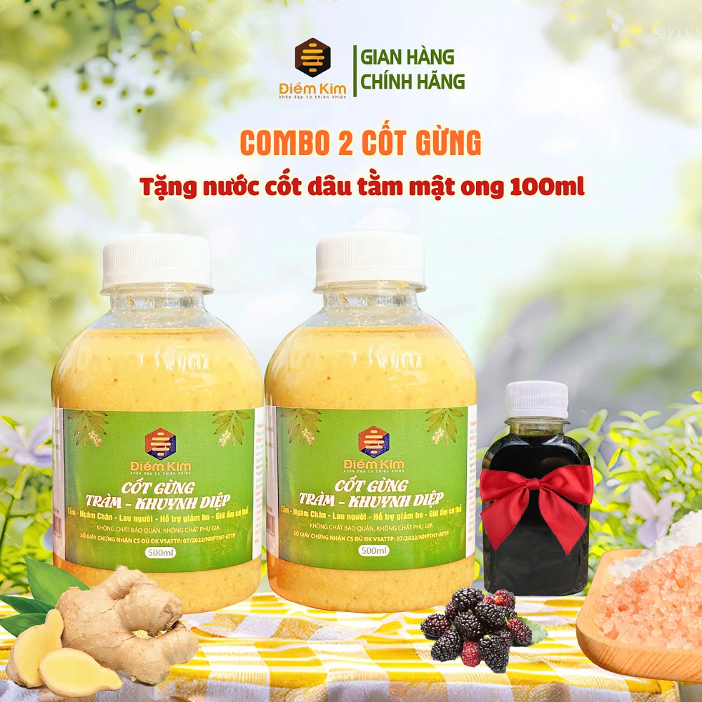 Combo 2 Chai Cốt Gừng Điểm Kim